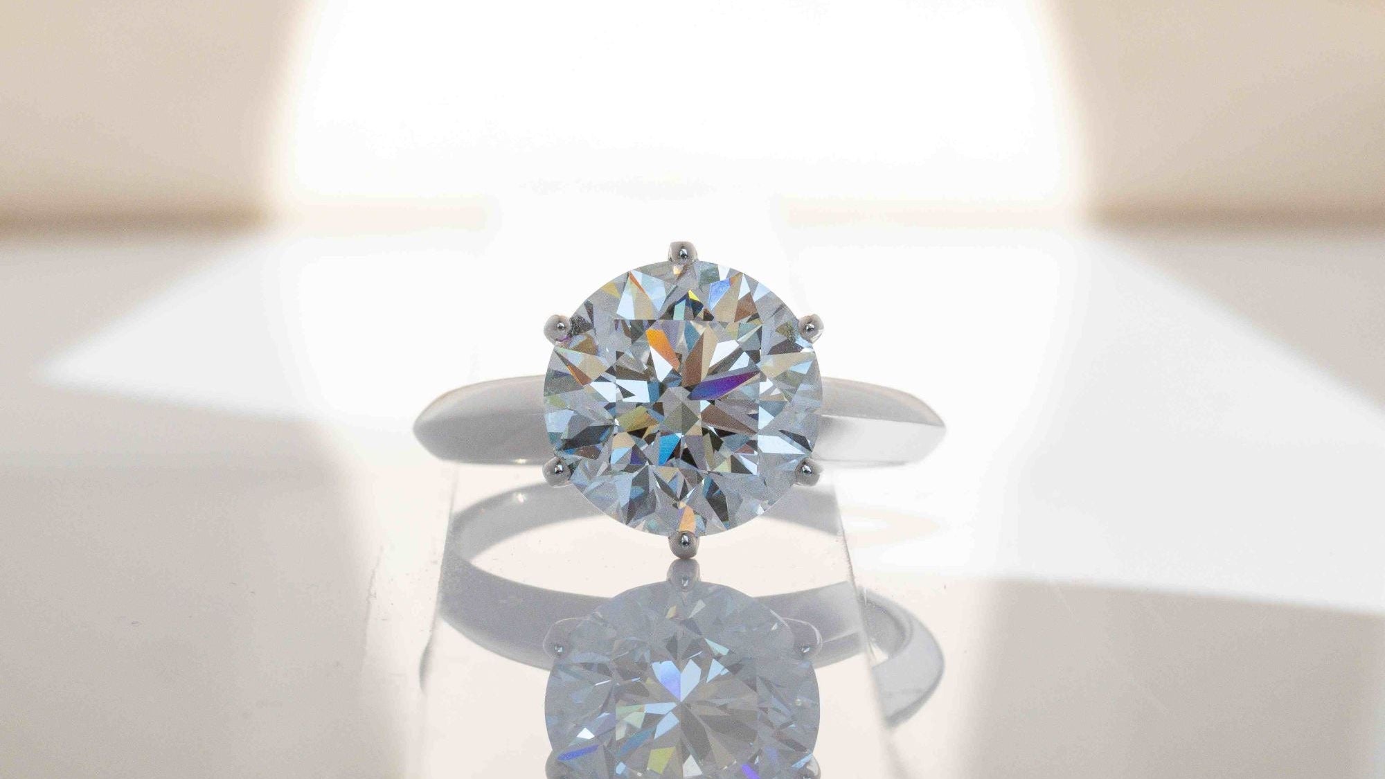Six Prong Round Brilliant Diamond Engagement Ring