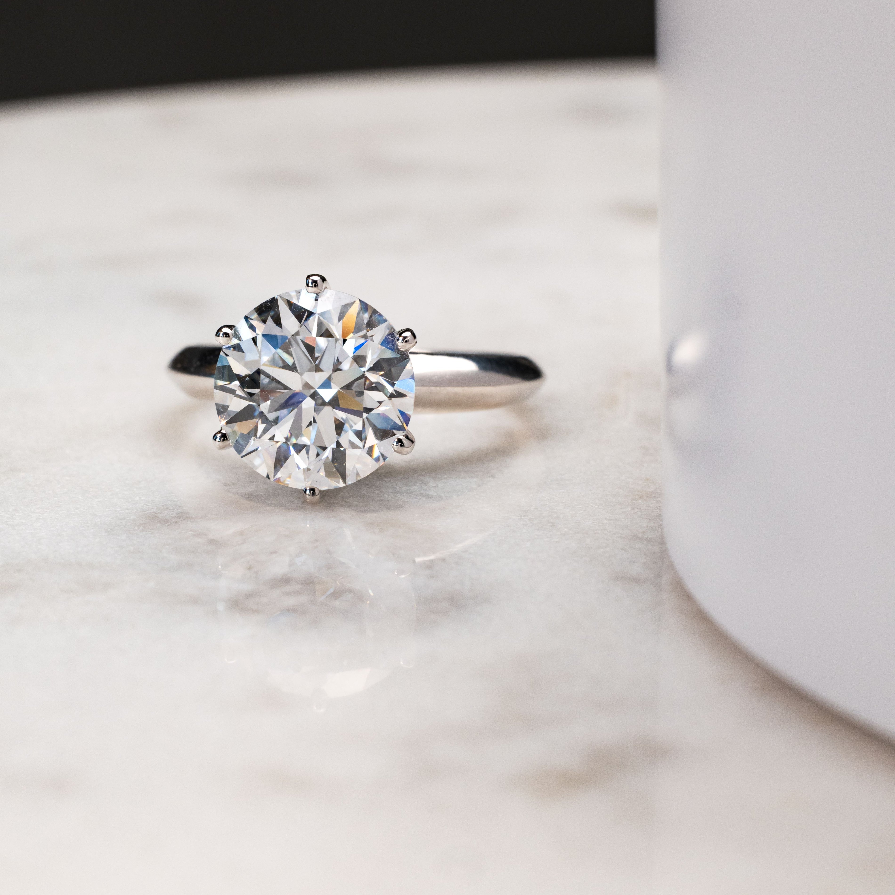 Six Prong Round Brilliant Diamond Engagement Ring