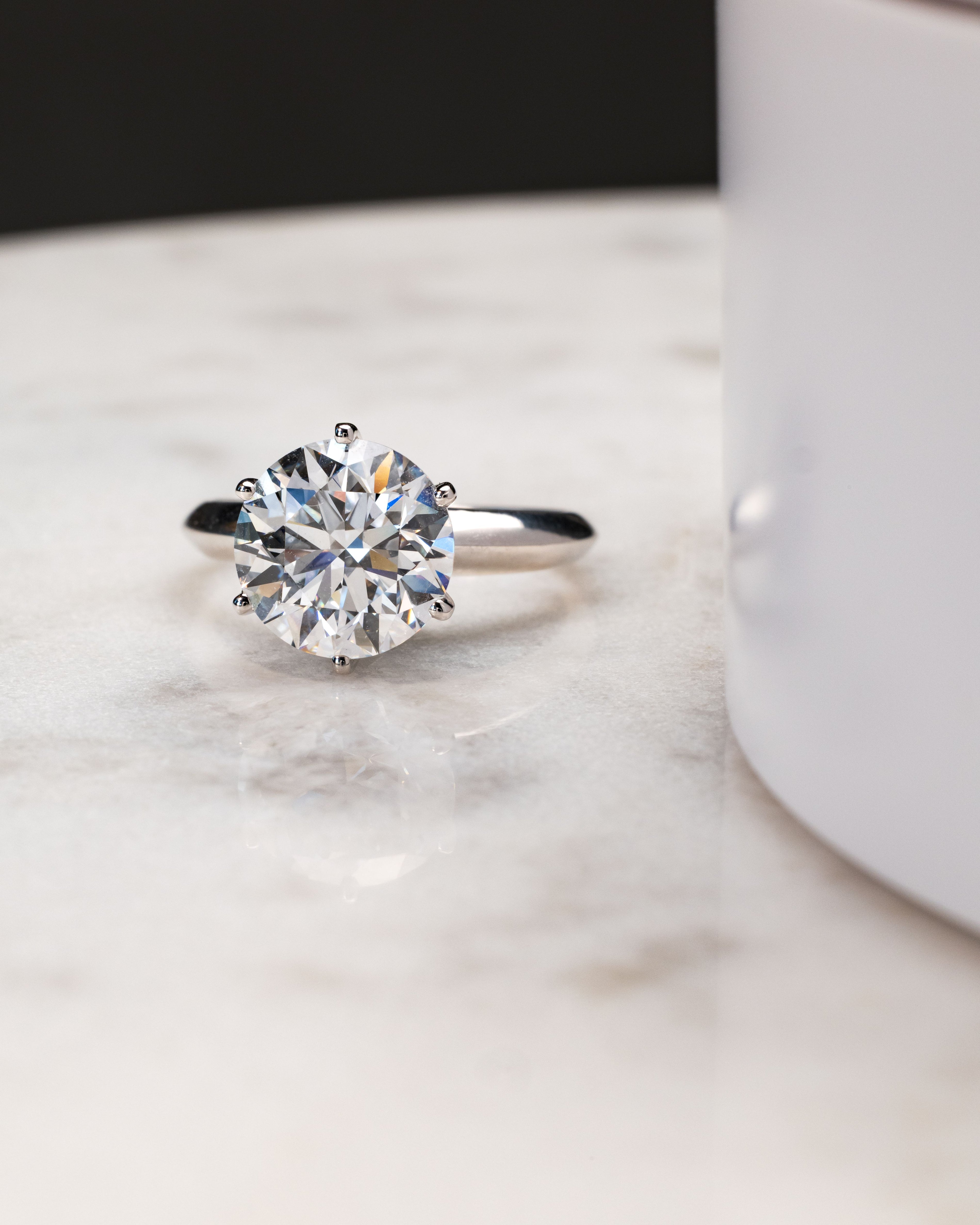 Six Prong Round Brilliant Diamond Engagement Ring