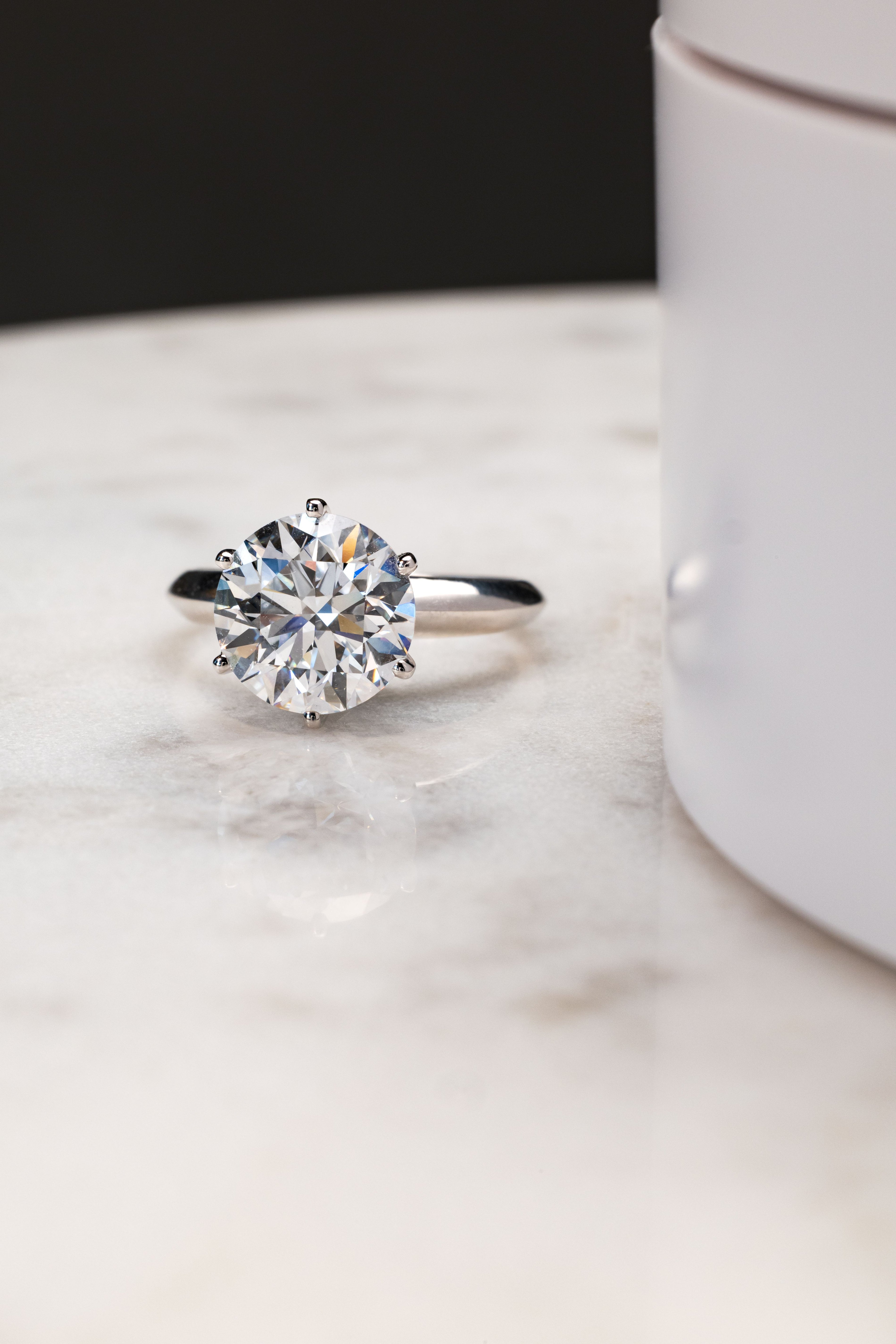 Six Prong Round Brilliant Diamond Engagement Ring
