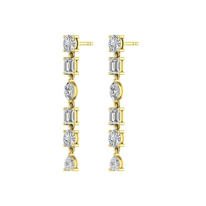 Fira Multi Shape Diamond Earrings