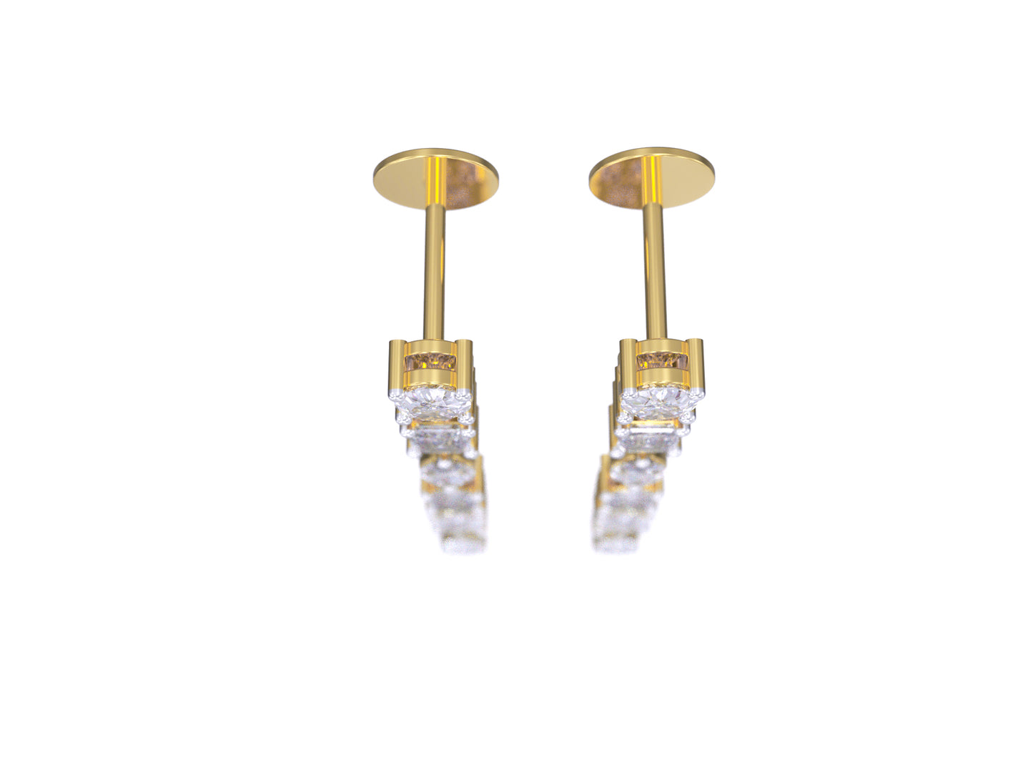 Fira Multi Shape Diamond Earrings