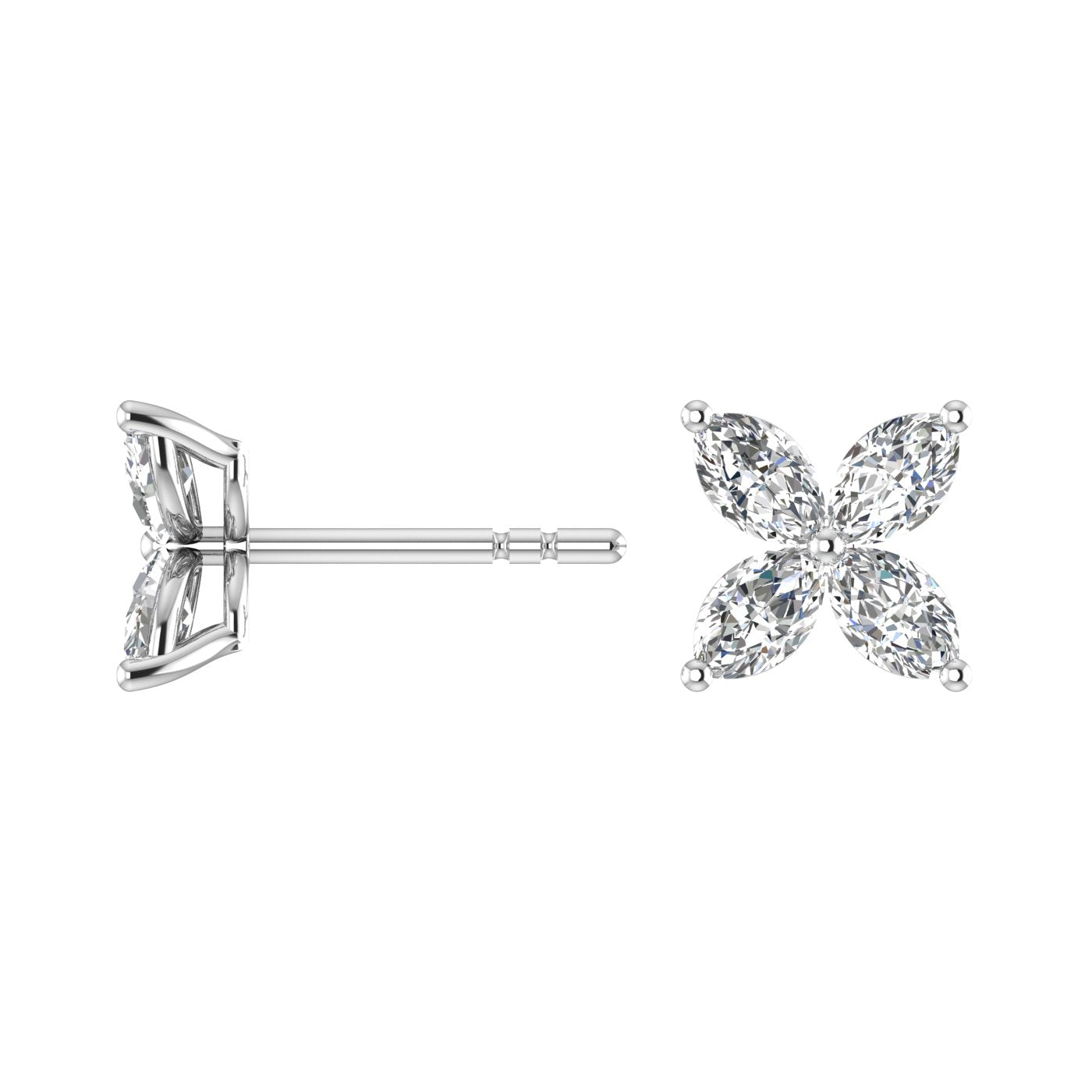 Fleur Marquise Diamond Earrings (TCW: 1.97)