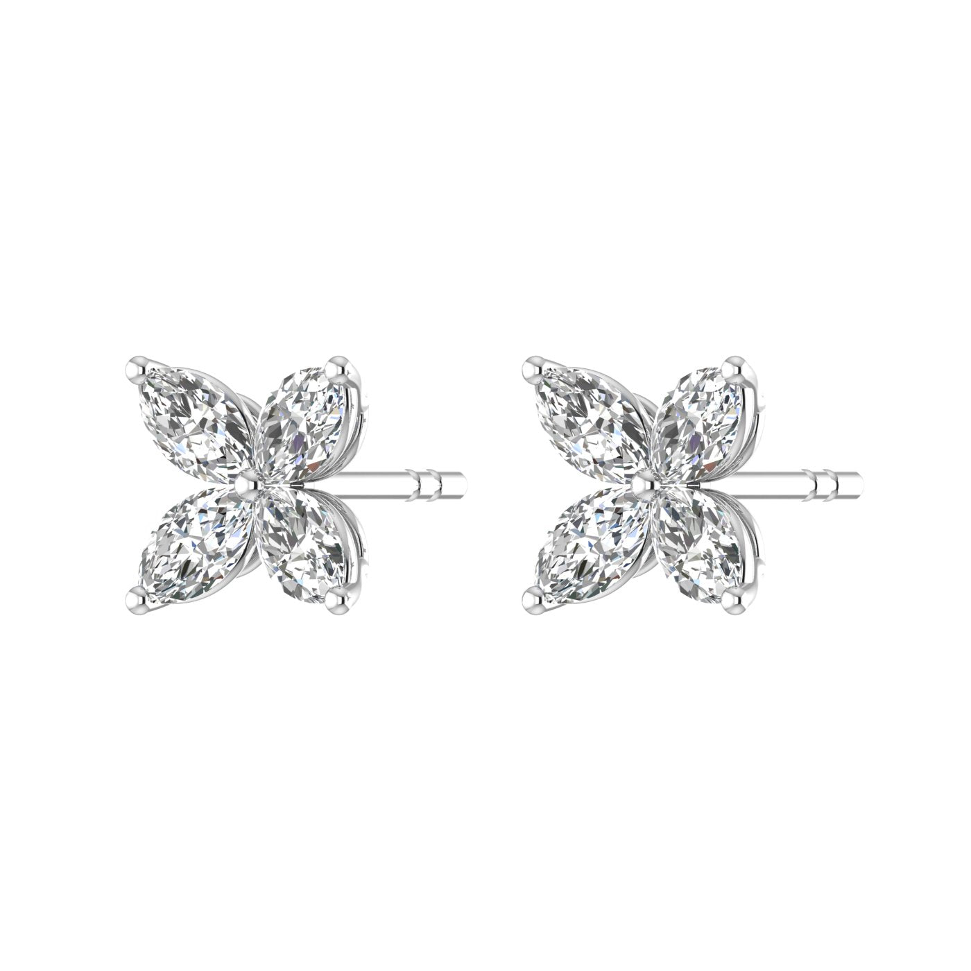 Fleur Marquise Diamond Earrings (TCW: 1.97)