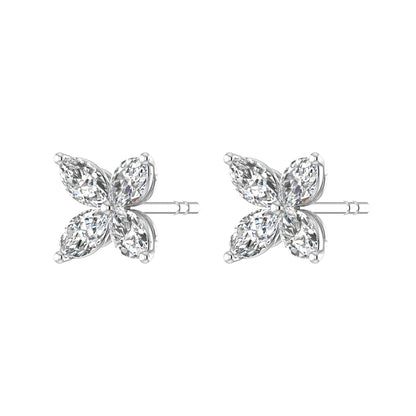 Fleur Marquise Diamond Earrings (TCW: 1.97)