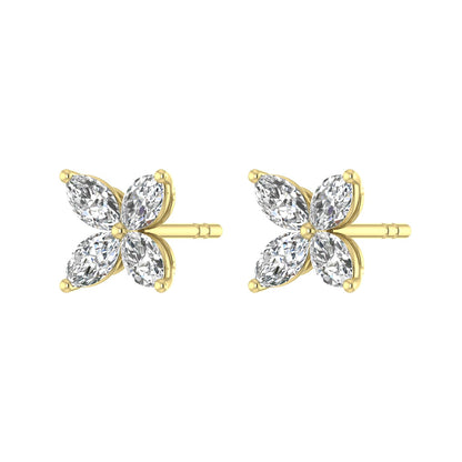 Fleur Marquise Diamond Earrings (TCW: 1.97)