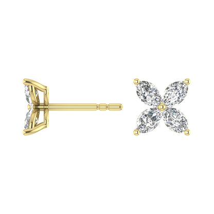 Fleur Marquise Diamond Earrings (TCW: 1.97)