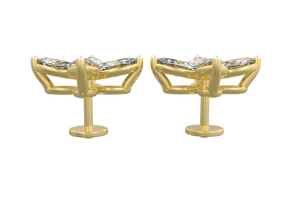 Fleur Marquise Diamond Earrings (TCW: 1.97)