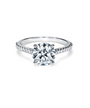 Vara Brilliant Round Engagement Ring in 18k White Gold (TCW: 1.6)