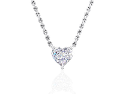 Solitaire Diamond Heart Pendant