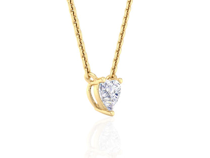 Solitaire Diamond Heart Pendant