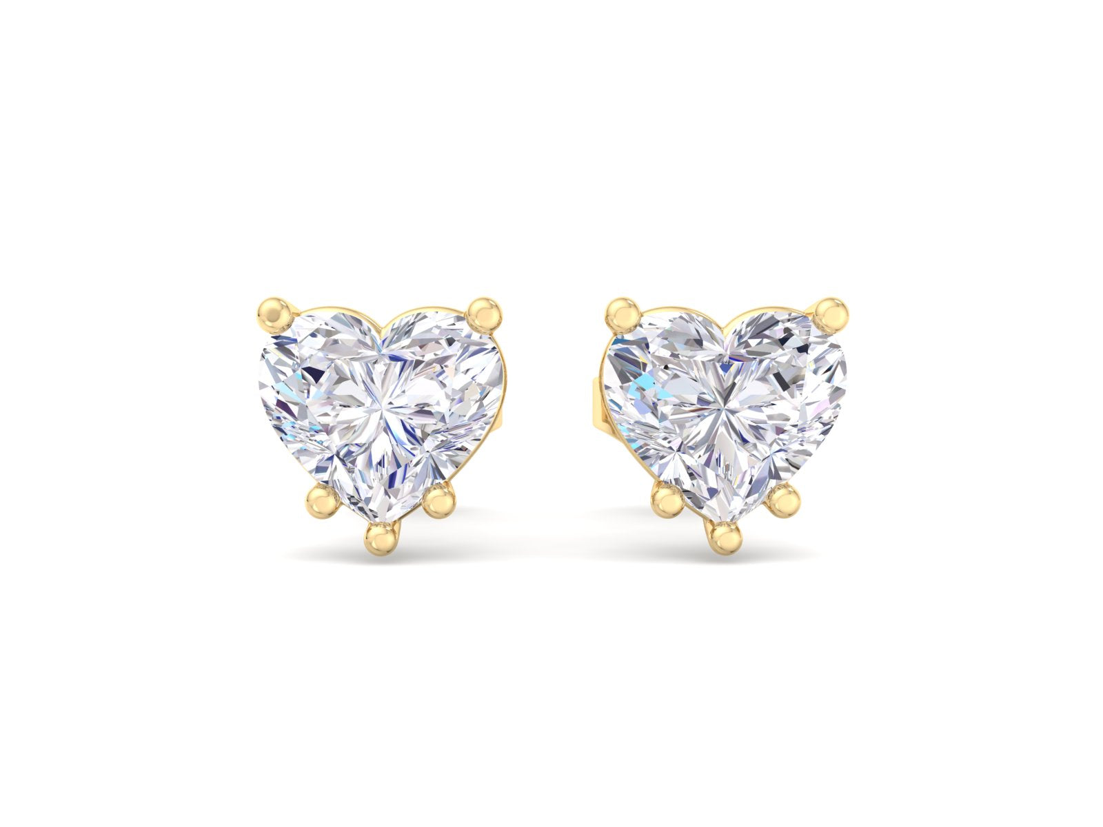 Diamond Heart Studs
