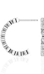 Hydra Arc Bezel Hoop Diamond Earrings