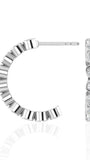 Hydra Arc Bezel Hoop Diamond Earrings