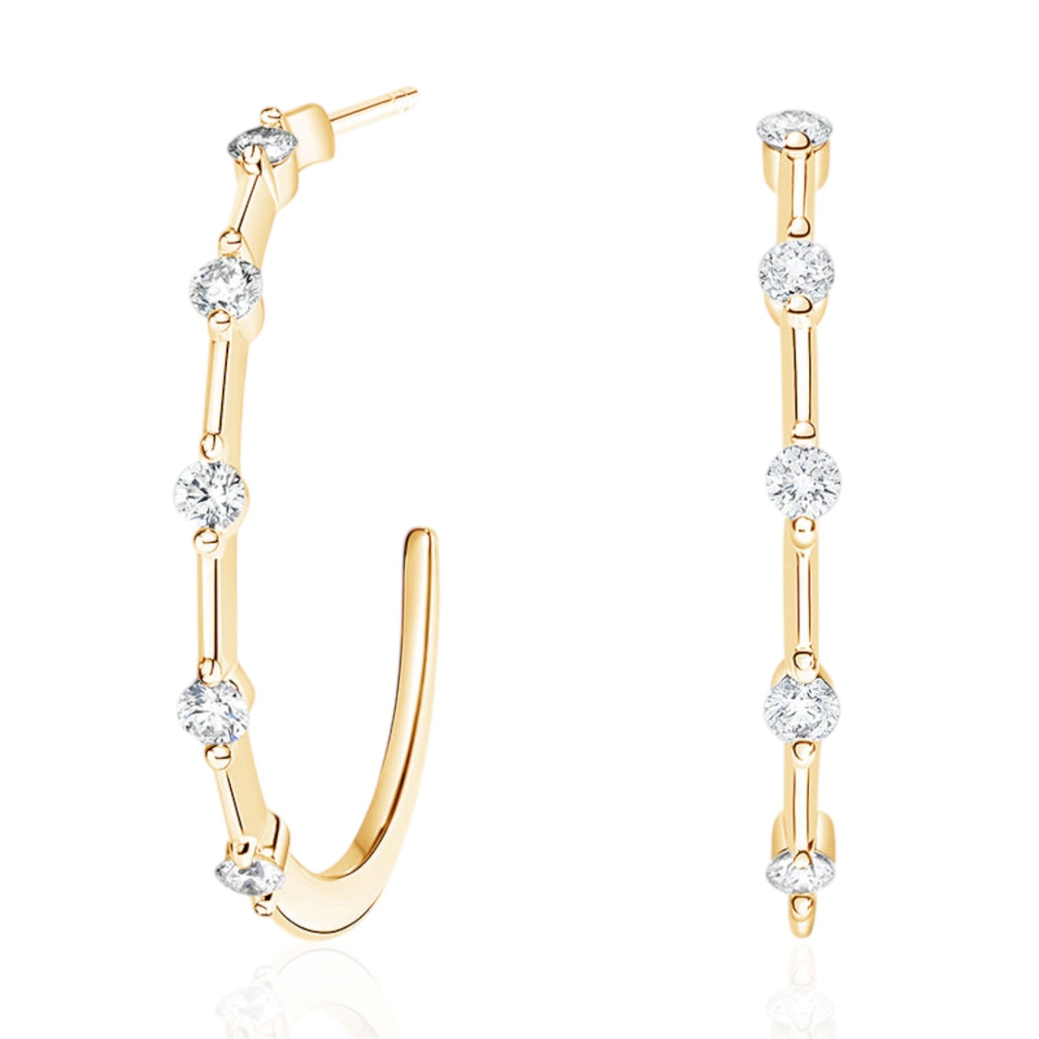 Ios Stationed Hoop Earrings