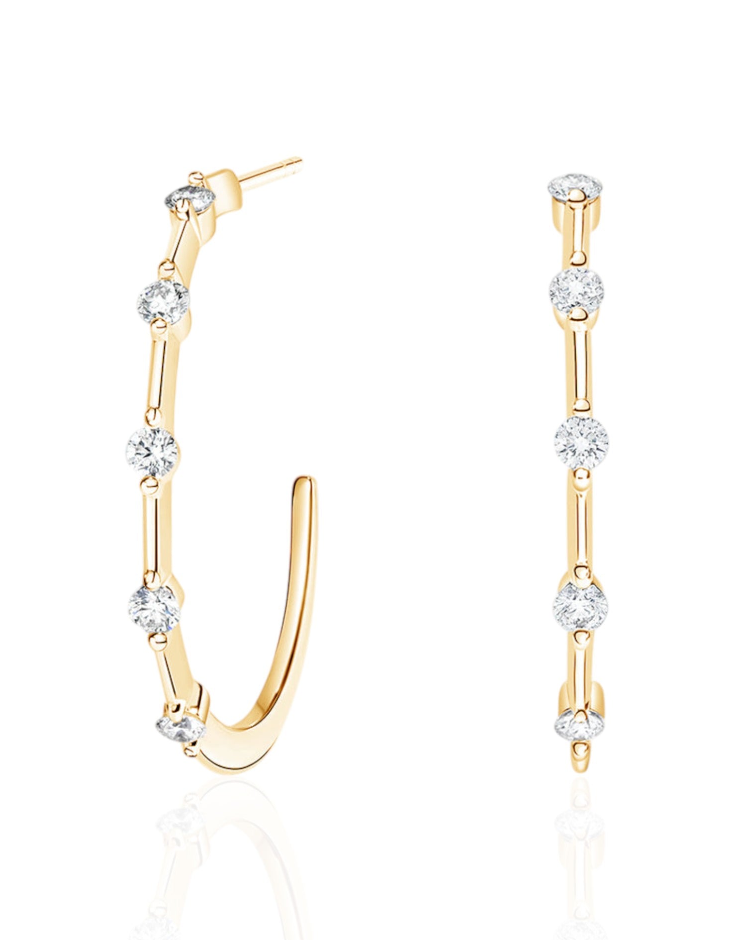 Ios Stationed Hoop Earrings