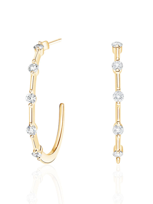 Ios Stationed Hoop Earrings