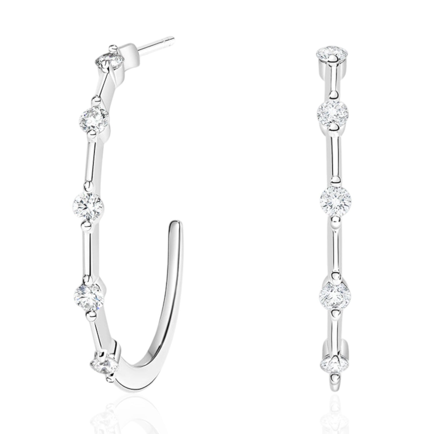 Ios Stationed Hoop Earrings