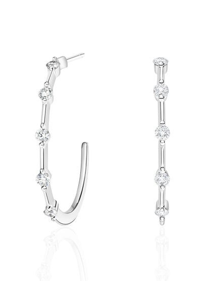Ios Stationed Hoop Earrings