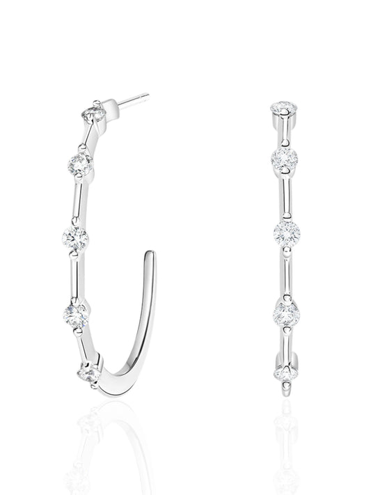 Ios Stationed Hoop Earrings
