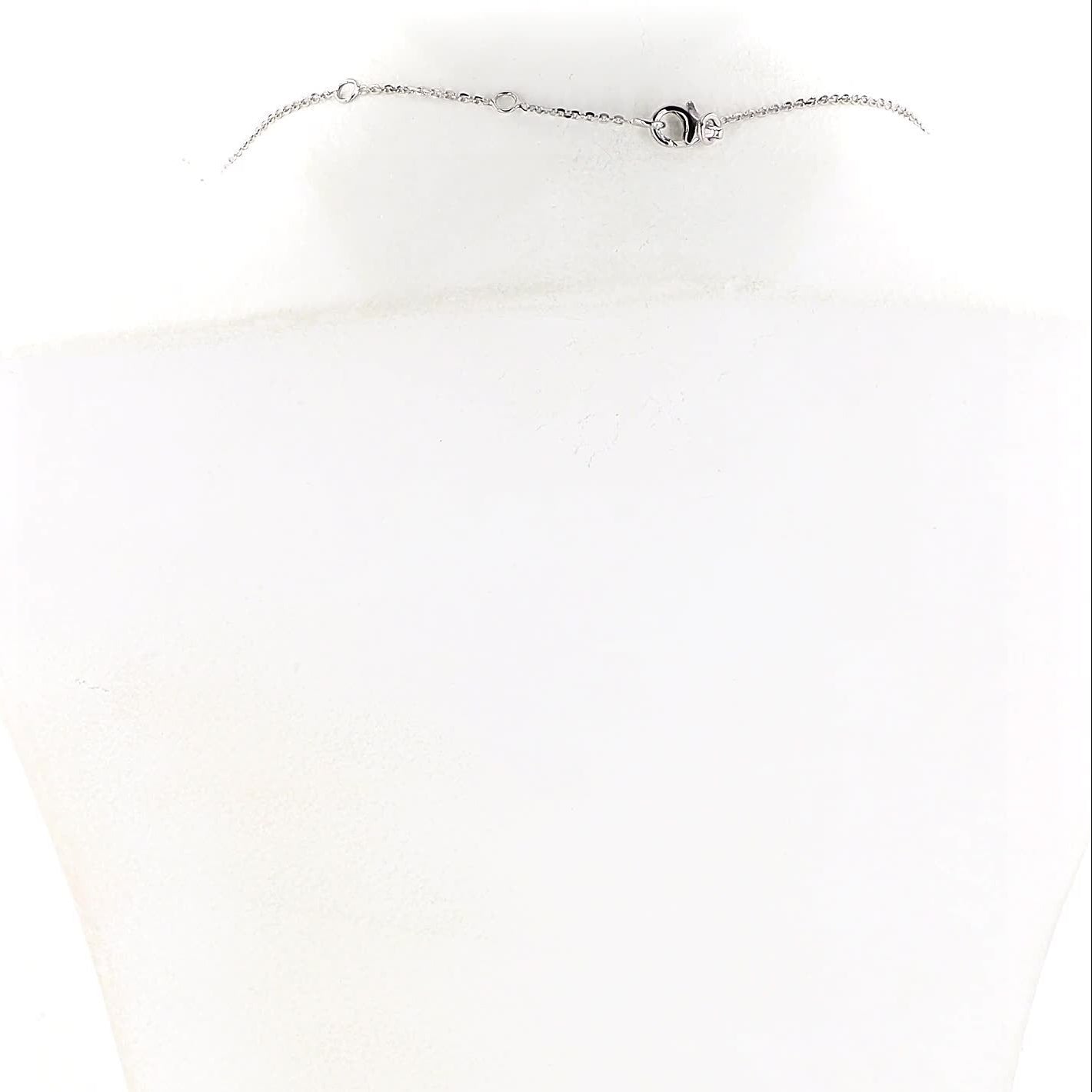 Round Diamond Line Necklace