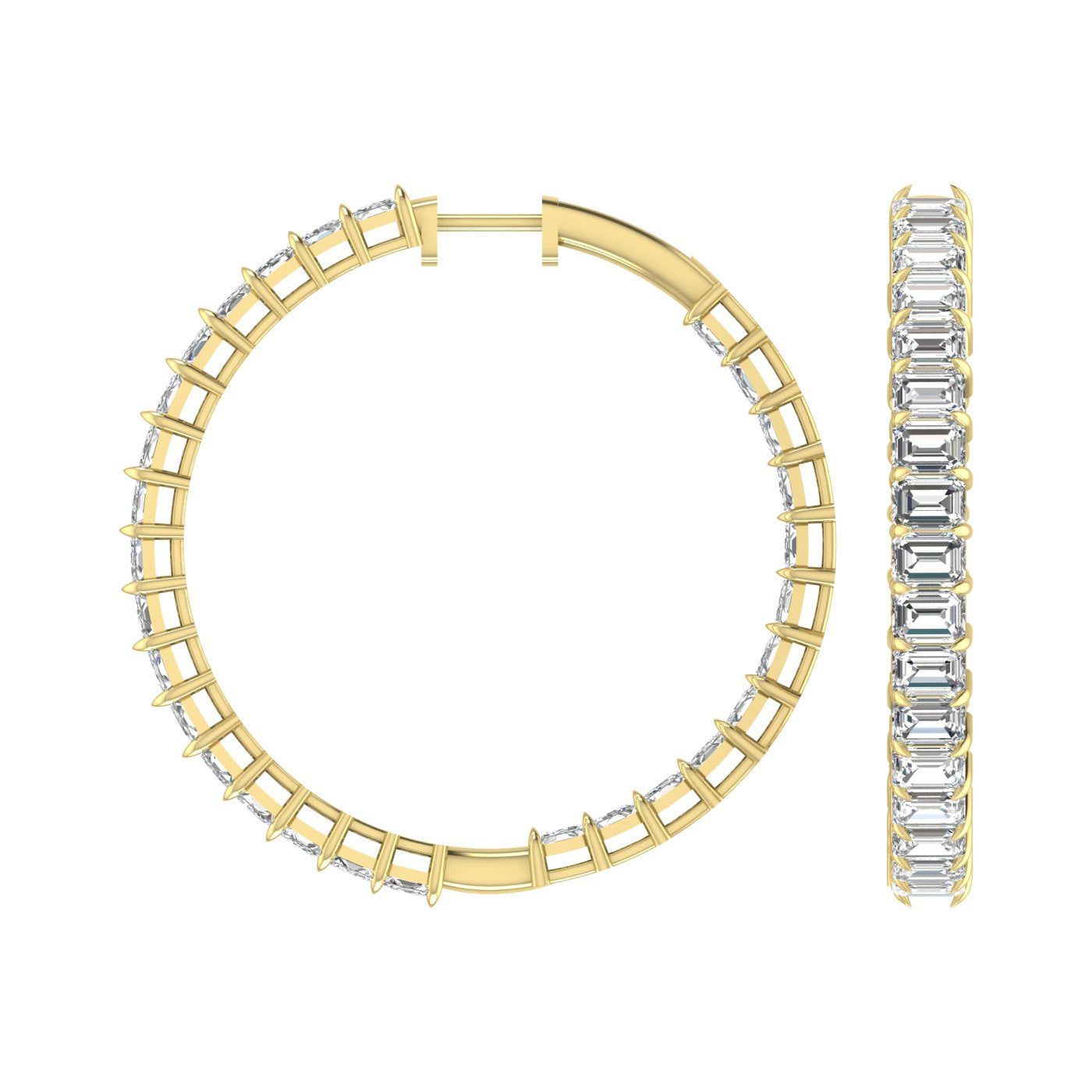 Los York East-West Emerald Hoops