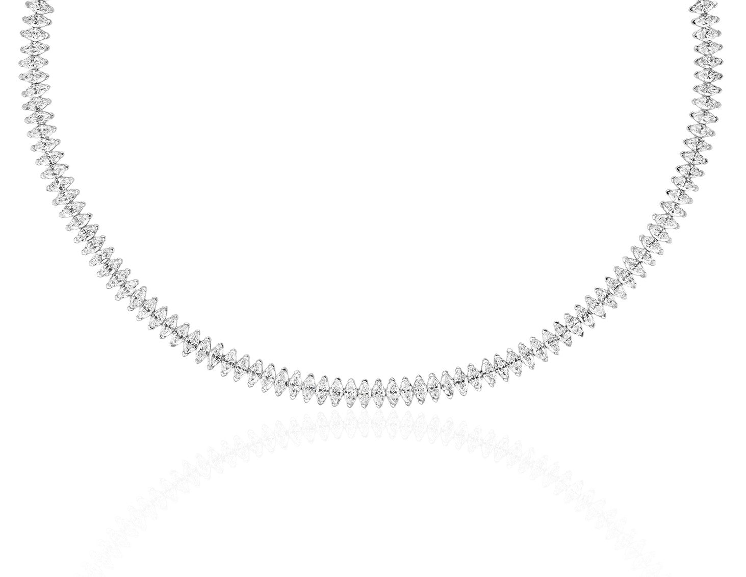 Marquise Diamond Tennis Necklace