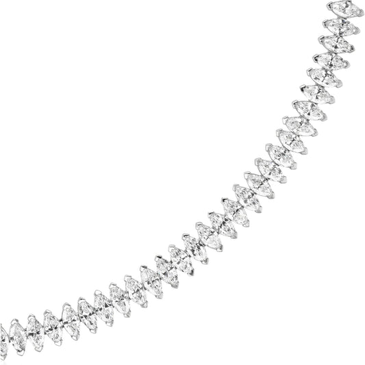 Marquise Diamond Tennis Necklace