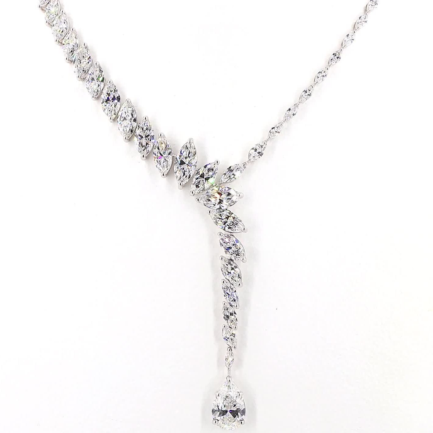 Vara Marquise Arc – Pear Drop Necklace