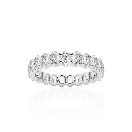Oval Infinity Band in 14k White Gold