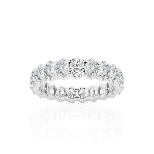 Oval Infinity Band in 14k White Gold