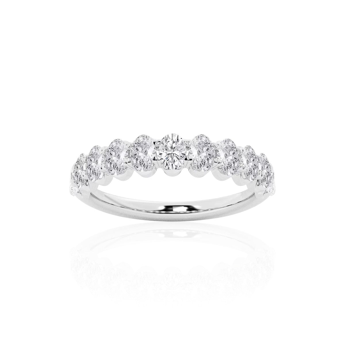 Oval Half Diamond Band