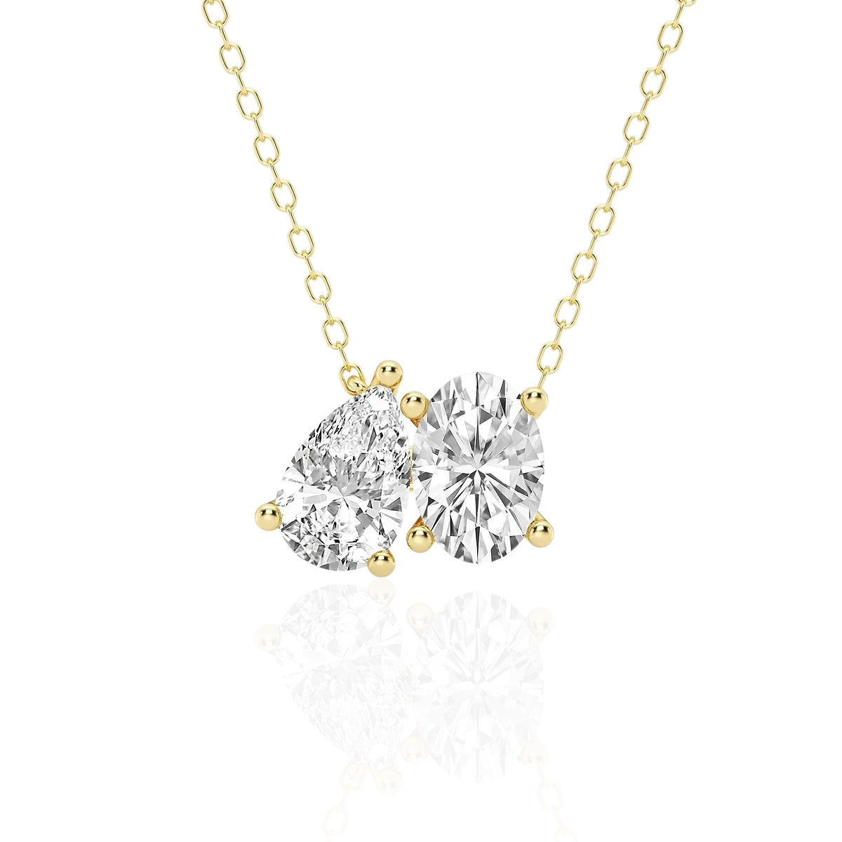 Toi Et Moi - Oval & Pear Pendant