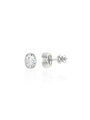 Oval Bezel Stud Earrings (TCW: 0.91)