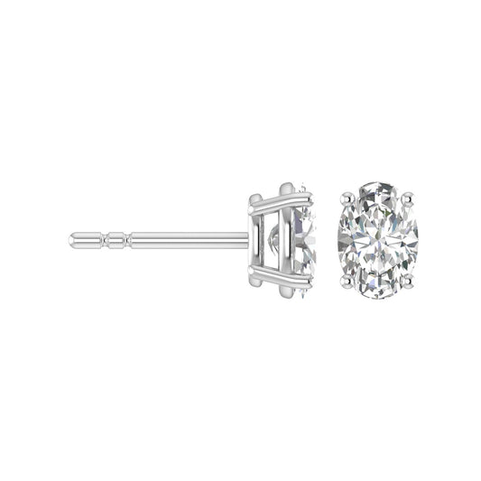 Oval Solitaire Studs