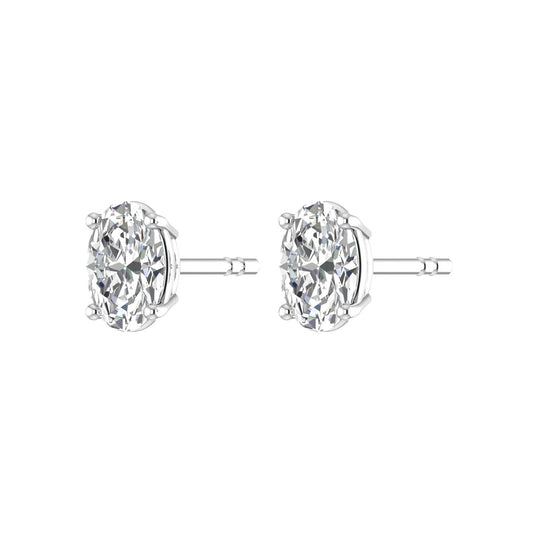 Oval Solitaire Studs