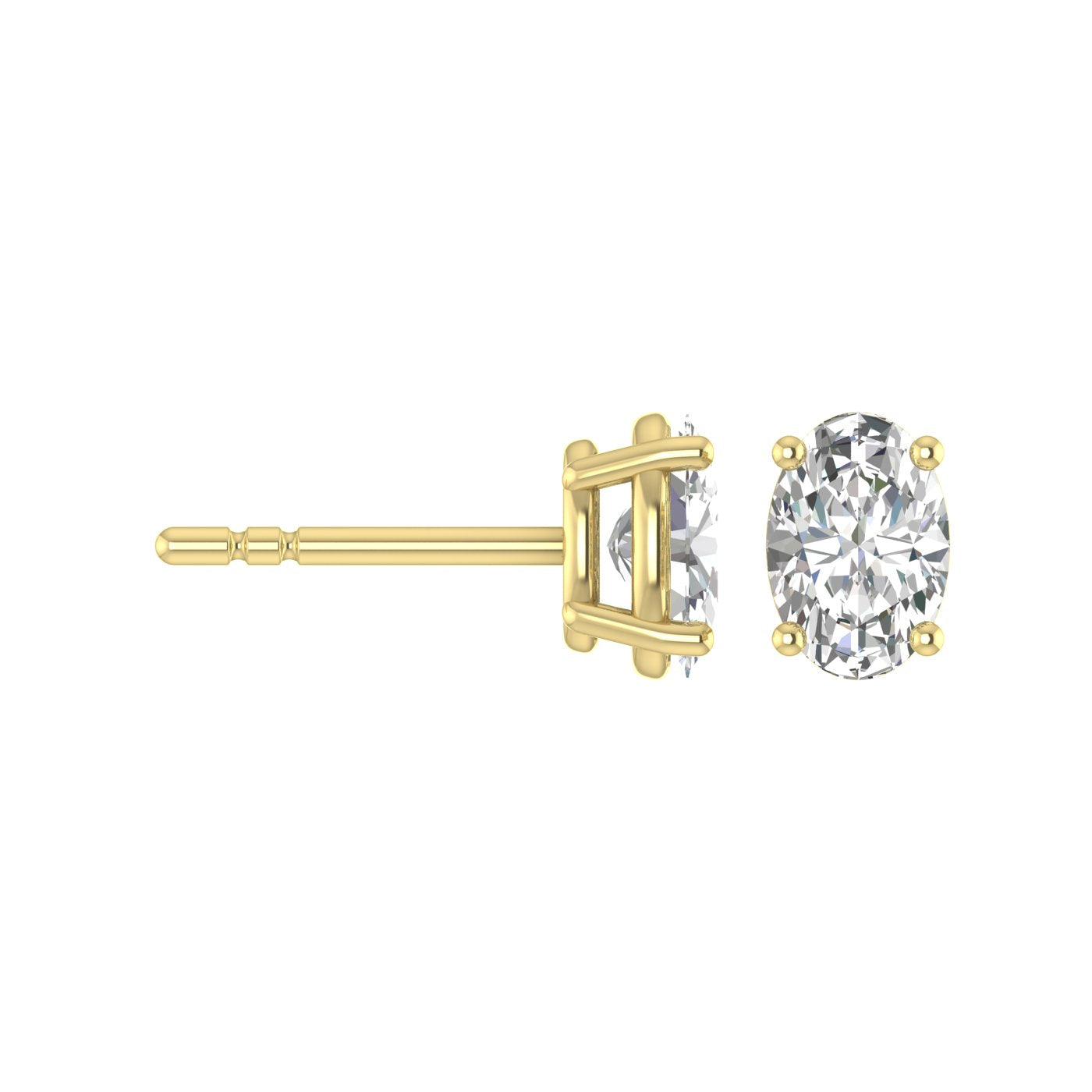 Oval Solitaire Studs