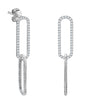 Paperclip Round Brilliant Diamond Drop Earrings (TCW: 1.04)