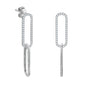 Paperclip Round Brilliant Diamond Drop Earrings (TCW: 1.04)