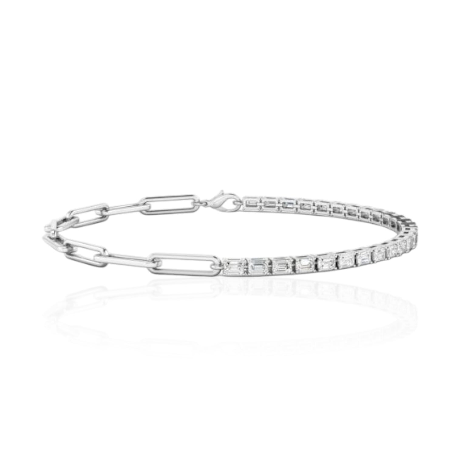 Calliope Paperclip Emerald Bracelet (TCW: 4)