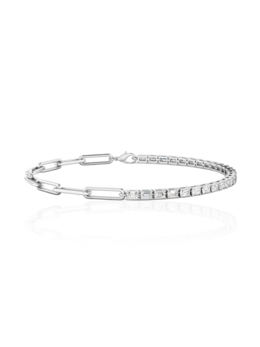 Calliope Paperclip Emerald Bracelet (TCW: 4)