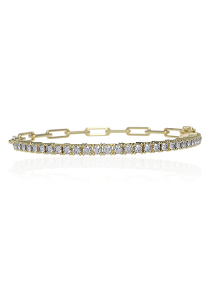 Milos Paperclip Tennis Bracelet