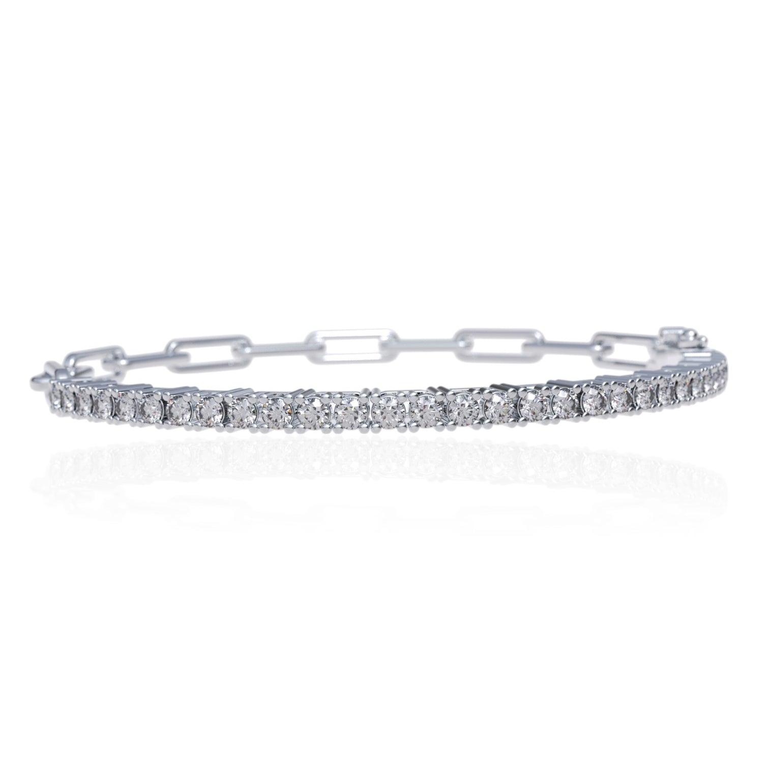 Milos Paperclip Tennis Bracelet