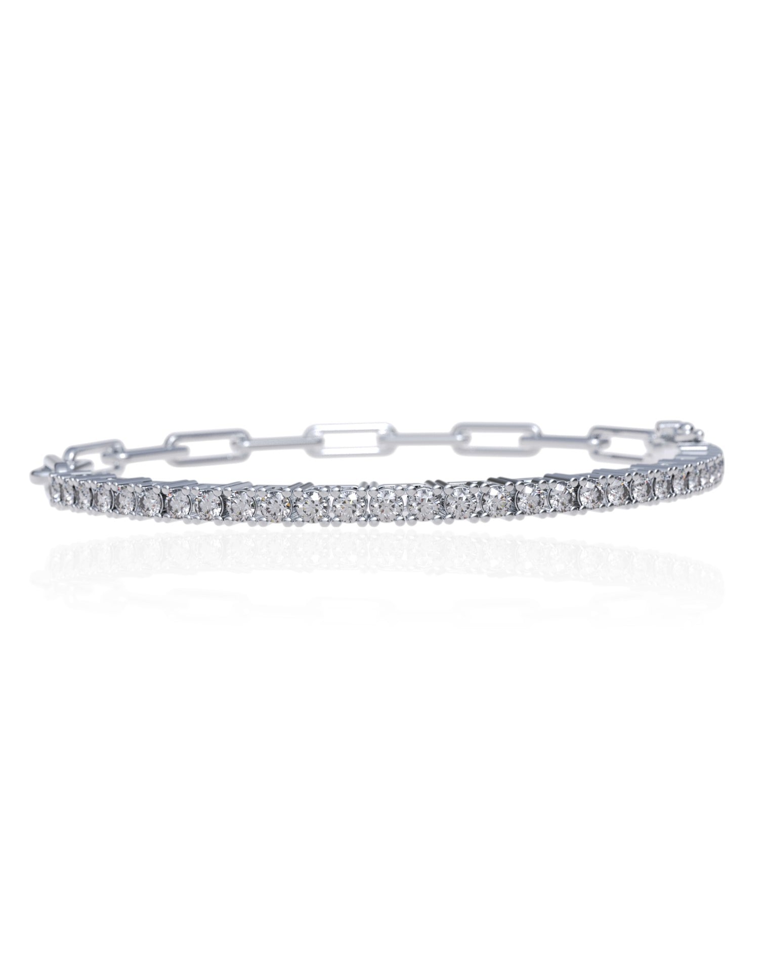 Milos Paperclip Tennis Bracelet