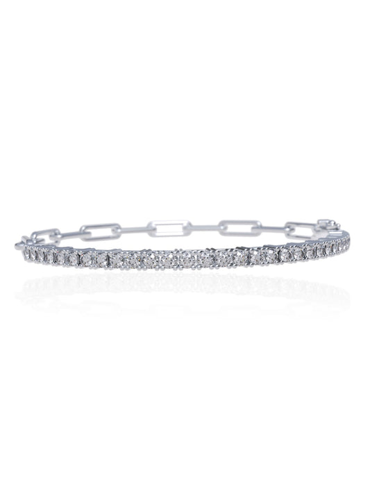 Milos Paperclip Tennis Bracelet