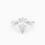 Pear Solitaire Engagement Ring in 18k White Gold (TCW: 1)