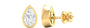 Pear Bezel Diamond Stud Earrings