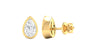 Pear Bezel Diamond Stud Earrings