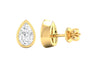 Pear Bezel Diamond Stud Earrings