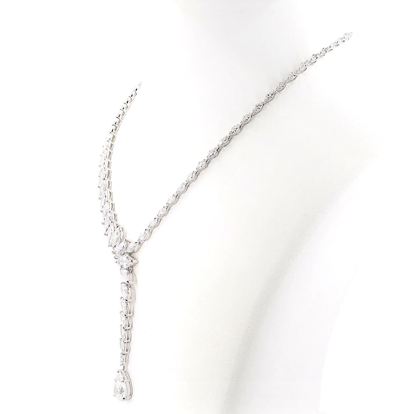 Vara Marquise Arc – Pear Drop Necklace